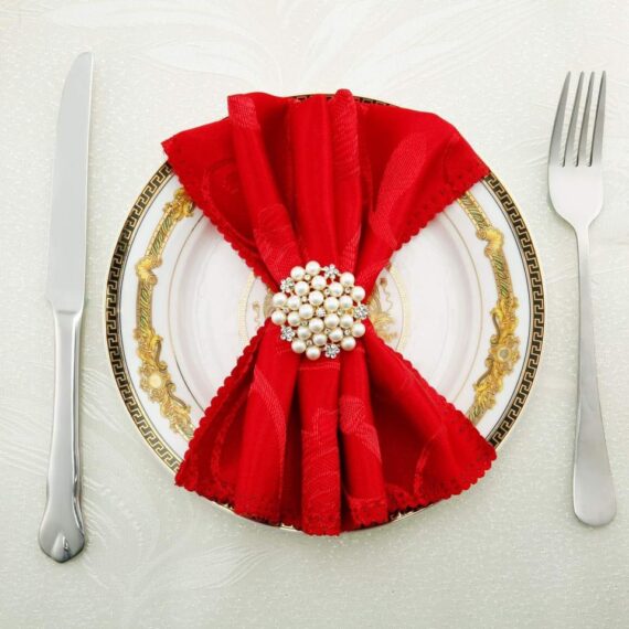 Rhinestone Flower Napkin Ring