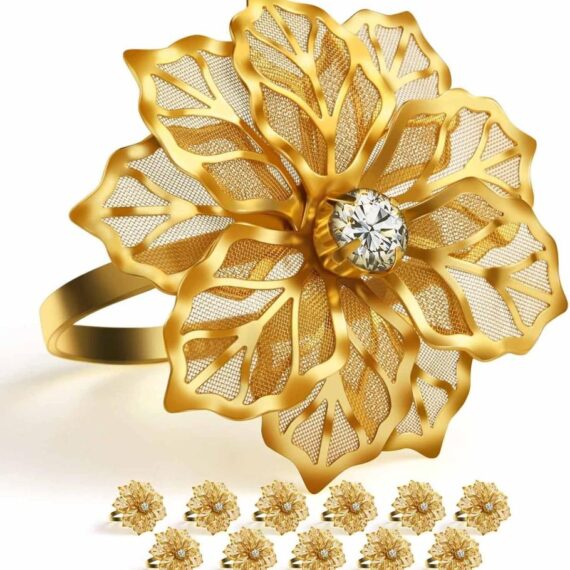 Rhinestone Flower Napkin Ring