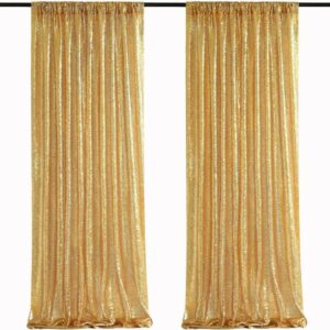 Gold Sequin Backdrop Drape Stage Panels 2FTx8FT