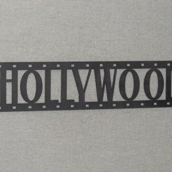 HOLLYWOOD Movie Film Strip Wood Wall Word Signage