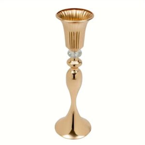 Gold Metal Tall Trumpet Centerpiece