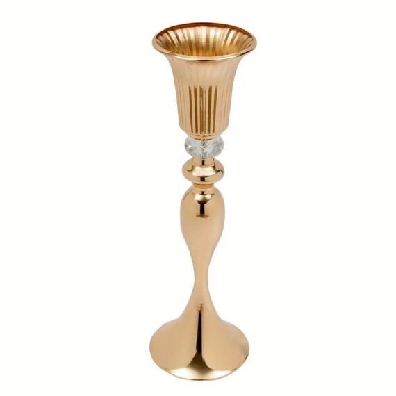 Gold Metal Tall Trumpet Centerpiece