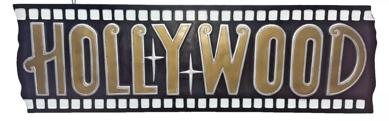 Hollywood Film Reel Large Novelty Keepsake Resin Sign