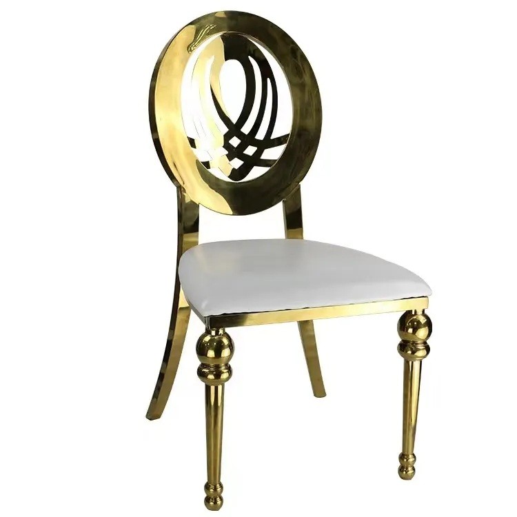 Luxury Golden Stainless Steel Chair