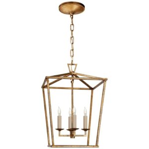 Rustic Metal Geometric Lantern Chandelier